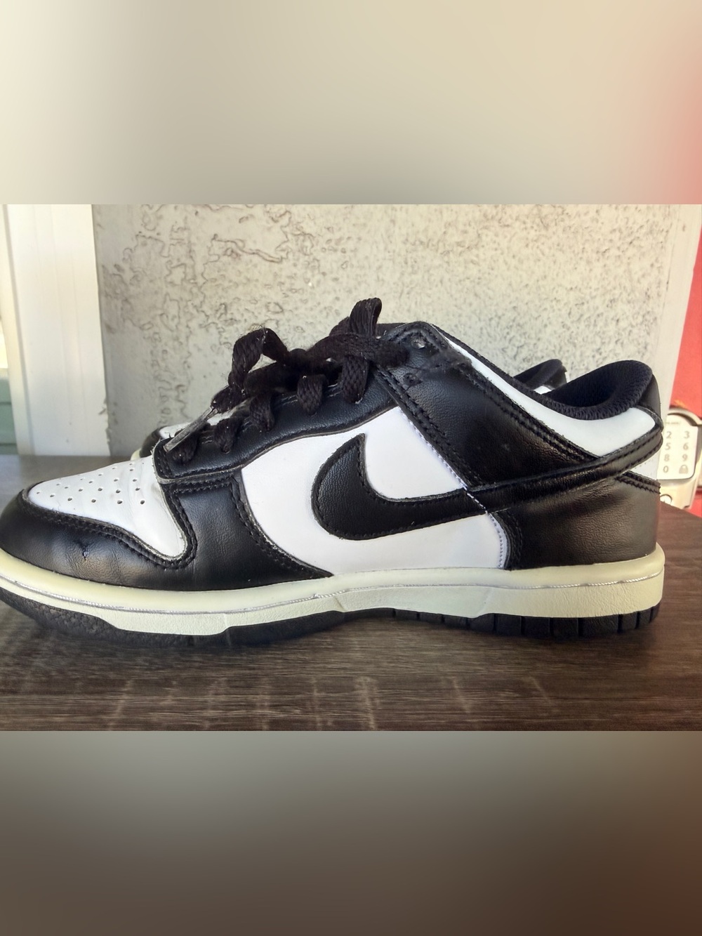 Nike Dunk Black and White Low-Top Swoosh Sneaker